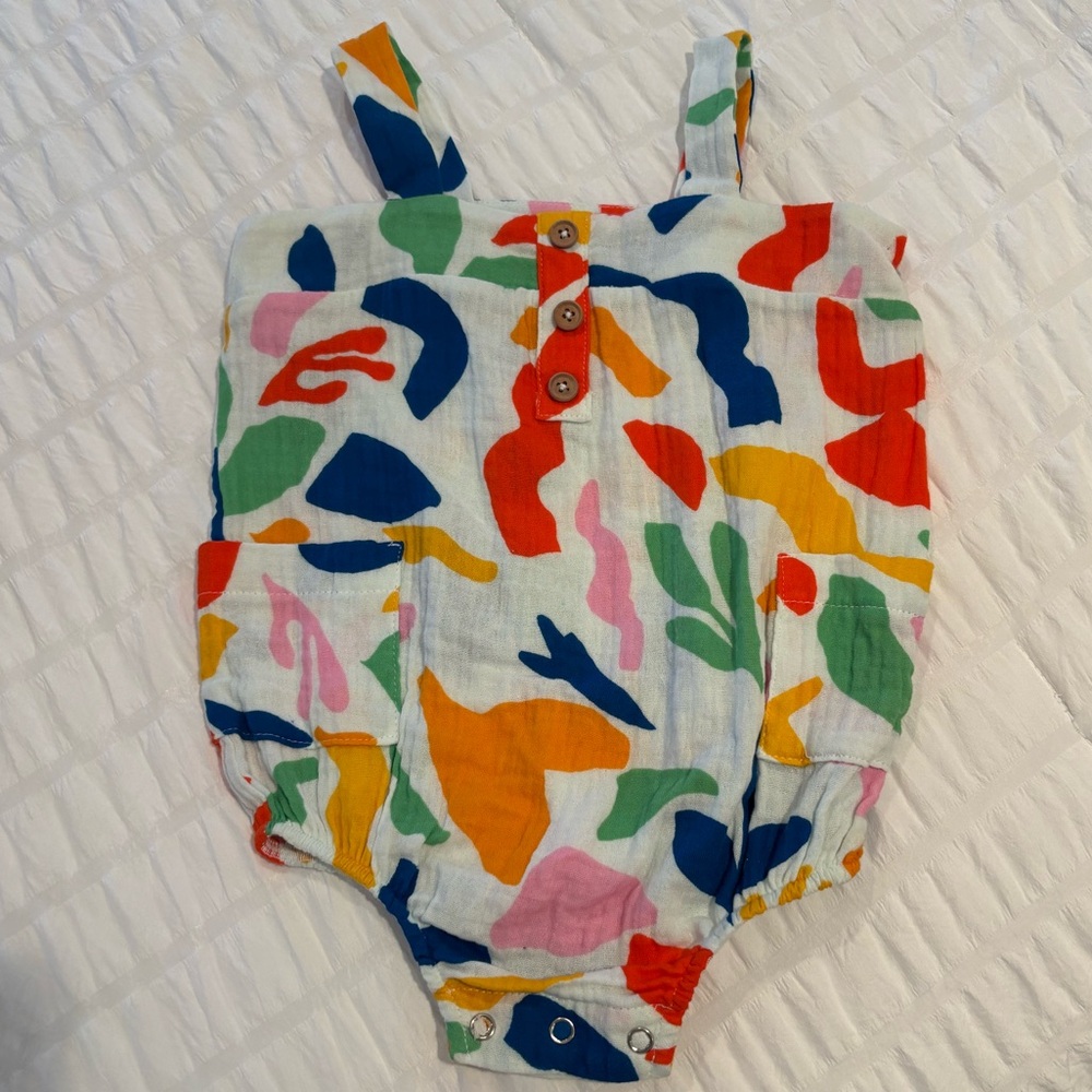 Show Me Your Mumu Mini Abstract Print Bubble Romper 6-12M Colorful
